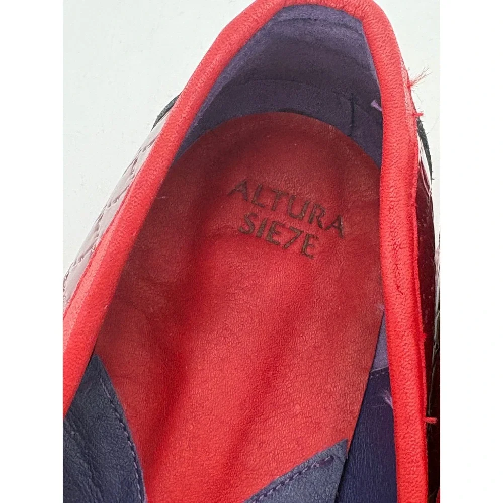 Altura Seite Loafer Moccasin Shoes Women Size 27 / 10 Fiorella Red‎